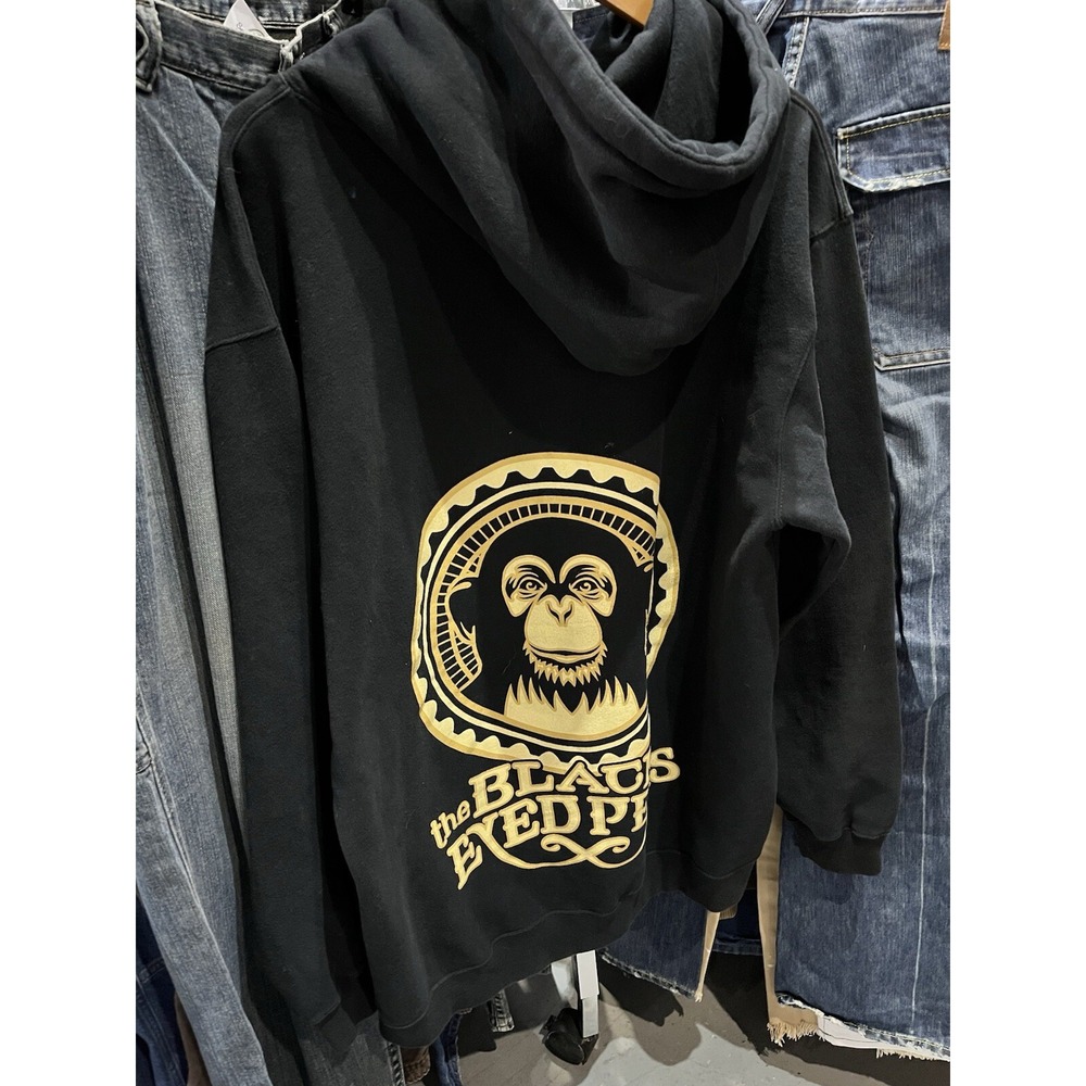 Vintage The Black Eyed Peas Monkey Business Tour Hoodie Sweatshirt Size L USA